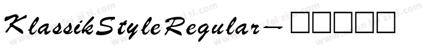 Klassik Style Regular字体转换